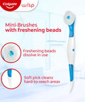 Max Fresh Wisp Disposable Mini Travel Toothbrushes Peppermint Pack Of 24 No Water Needed With Built In Sugar Free Peppermint Bead