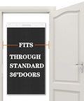Industrial Strength Appliance Sliders With Pull Straps 49 X 30 Inch Furniture Glide Mat shown fitting through a standard 36-inch door.