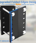 Beefy Spare Tire Carrier for Boat Trailers sturdy metal bracket showing folded edges and bolt design, fits 4 to 6 lug wheels.