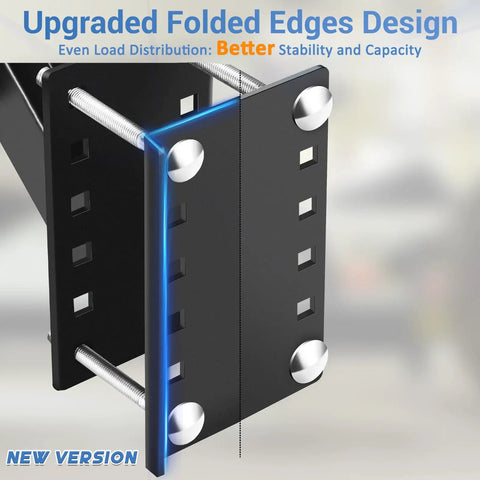 Beefy Spare Tire Carrier for Boat Trailers sturdy metal bracket showing folded edges and bolt design, fits 4 to 6 lug wheels.