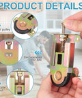 Hand holding Closet Door Rollers Replacement With Ball Bearing Wheels For Mirror Wardrobe Sliding Doors Adjustable Height