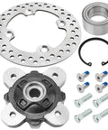 Top Shelf Front Wheel Hub Bearing Kit With Studs Brake Rotor For Polaris Ranger 900 1000 Pro Xd Models parts set with rotor, bearing, and bolts.