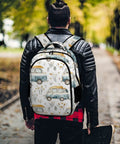 Person walking with Travel Laptop Backpack For Weekend Road Trips And Daily Commute Road Trip Ready Durable Polyester Computer Bag.
