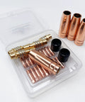 Pro Grade MIG Welding Gun Accessory Kit 30 Pack For MB15 15AK Includes 0.035 Inch Tips 0.9 Mm Gas Nozzles Insulators Diffusers