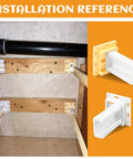 Installation reference of Heavy Duty RV Drawer Slides Rail Bracket For One Inch Channel With Four Way Adjustable Base.