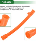 Engine Oil Dipstick With Double Hole Indicator For Volkswagen Jetta 2.0L 2002 To 2005 Wagon And 2011 To 2014 S Sedan Manual Transmission Automatic Transmission Orange Plastic No 06A103663C OE Replacement For Quick Oil Check