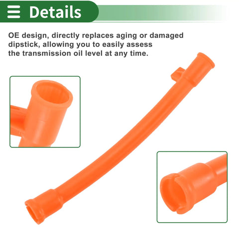 Engine Oil Dipstick With Double Hole Indicator For Volkswagen Jetta 2.0L 2002 To 2005 Wagon And 2011 To 2014 S Sedan Manual Transmission Automatic Transmission Orange Plastic No 06A103663C OE Replacement For Quick Oil Check
