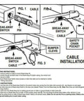 Diagram showing cable installation of 12V LED Trailer Breakaway Kit With Universal Brake Controls and Test LED Easy Install Breakaway System