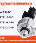 Direct Fit Plug And Play Air Conditioning Pressure Sensor 977213K000 For Hyundai Santa Fe 2006 To 2018 And Sonata 2005 To 2017