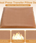 Dope Heat Press Pillow Kit 18 Pieces with heat resistant brown transfer pillow for sublimation and screen printing.