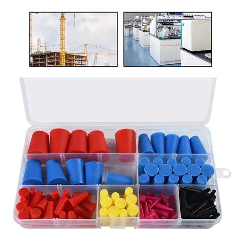 Dope 125 Piece Silicone Rubber Tapered Plug Assortment Kit For Tight Fittings, High Temp Heat Resistant Stuffing Blocks And Hose Seals That Never Crack Or Shrink On Your Car Projects. silicone plugs in assorted sizes