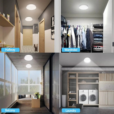 Motion Sensor LED Ceiling Light With USB Cable And Rechargeable Battery Wireless Closet Lights No Wiring Needed For Indoor And Outdoor Use Across Hallways Stairs Porch Pantry Wall Mounts