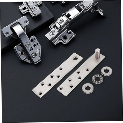 360 Degree Stainless Steel Invisible Pivot Hinges for Secret Bookcase Doors Heavy Duty Concealed Door Hardware Rotatable Hidden Hinge System
