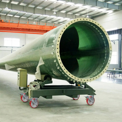 Heavy Duty Eight Inch Kingpinless Casters With Durable Polyurethane Wheels And Precision Rollers for large cylindrical object support