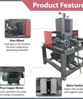 3HP Electric Pipe Tube Bender With 15 Round And 9 Square Dies For Stainless Steel, showcasing gear wheel and copper motor.