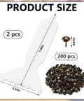 7.5 Inch Quick Fancy Nailer Spacer Set With Two White Spacers And 200pcs Antique Bronze Round Decorative Nails For Furniture Renovation Upholstery Diy Craft Projects That Gonna Hit Different showing spacer size and nail details.