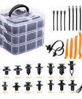 635-Pack Auto Rivet Retainer Clip Assortment - 16 Sizes For Bumper, Fender, Panels - Buy Bearings online - Fast US Shipping