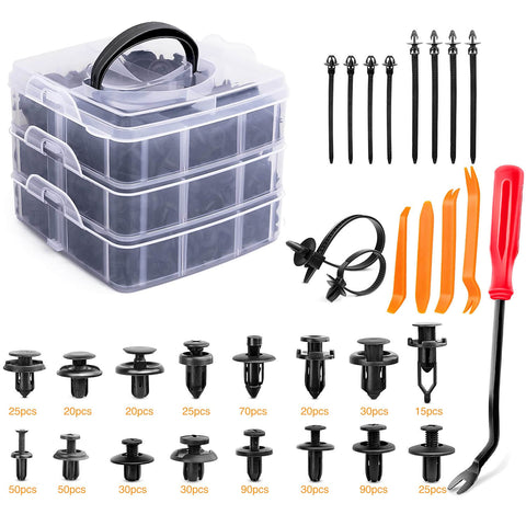 635-Pack Auto Rivet Retainer Clip Assortment - 16 Sizes For Bumper, Fender, Panels - Buy Bearings online - Fast US Shipping