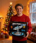Person holding Myth Qholve Mechanical Blue Dolphin Cool Building Blocks Sets Hands On Motion Exposed Gear Design Display And Play Model