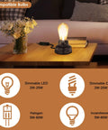 Image showing Snag This Hella Useful 2 Pack Black Cord Lamp Dimmer Switch, compatible with Dimmable LED, CFL, Halogen, Incandescent bulbs.