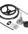 14 Ft Outboard Steering Kit With 13.5 Inch Wheel Beefy Marine Steering Cable Rotary Steering System For Boats