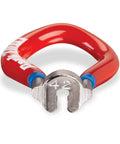 Four Sided Spoke Wrench For Nipples 3.23 Millimeter 0.13 Inch Red Wheel Truing Tool Heavy Duty Alloy Handle Prevents Slipping