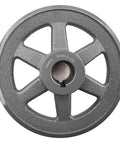 Heavy Duty Cast Iron V Belt Pulley For Electric Motors One And A Quarter Inch Bore Seven Point Seven Five Inch Outer Diameter One Groove Fits A AX B BX 4L 5L V Belts With Standard Keyseat.