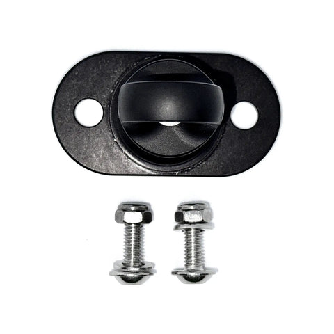 SpinRx Anchor Arm Swivel for Rope Rotation and System Completion, sealed stainless steel construction, top view with bolts
