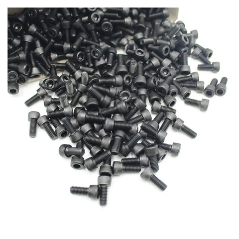 Heavy Duty 12.9 Grade Black Hex Socket Cap Screws Nuts Set M2.5 To M6 DIN912 2500Pcs Mixed Sizes High Strength Carbon Steel With Wear Resistant Black Finish Anti Rust And Anti Oxidation Includes Matching Nuts For Wide Assembly Use M3 M4 M5 black socket cap screws and nuts mixed sizes