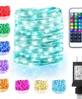 Fairy Lights Plug In 40ft 120 LED Twinkle String with Remote Timer, 16 Colors and 132 Modes display with remote and plug