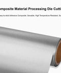 Roll of adhesive composite material for die cutting, sewable and high temperature resistant.