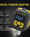 Pro Grade Digital Torque Adapter Set With 1/2 Inch Drive And 1/4 And 3/8 Socket Adapters, ISO 6789 Certified Plus/Minus 2 Percent Accuracy, 12 to 250 ft-lb/17 to 340 Nm, High Visibility Color Display With Audible Alerts And Overtightening Protection on digital torque adapter