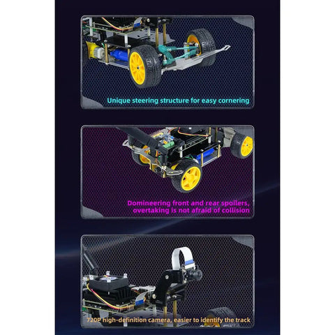 AI Powered RC Robot Car With Deep Learning And Ackermann Steering For Real Time Autonomous Driving Self Driving Platform For STEM Education A Cool Project For Teens And Engineers To Build Learn And Create., side view
