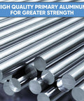High-quality primary aluminum rods showcasing greater strength and durability, suitable for various industrial applications.