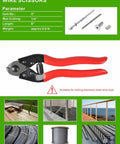 Heavy Duty Hydraulic Wire Rope Crimping Tool for Stainless Steel Cable 1/8 In and 3/16 In 8 Ton Hand Crimper With Swaging Tool