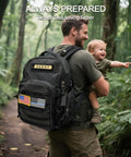 Dad Gear Tactical Diaper Bag Backpack With Changing Pad, Military MOLLE System, Water Resistant 900D Fabric in forest scene