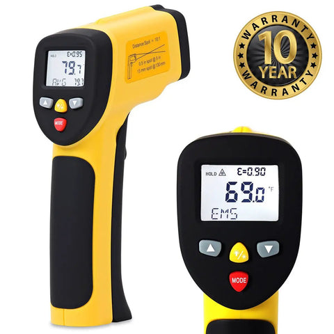 Beast Dual Laser Non-Contact Infrared Thermometer for Surface Temperature with display and 10-year warranty badge