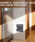 Built Like A Tank Double Sensor CO And LP Gas Detector Hardwired 12V DC digital display mounted near kitchen floor.