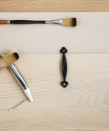 Vintage Zinc Alloy Cabinet Door Handles 10 Pack Black Curved Gate Pulls Rustic Furniture Hardware with painting tools