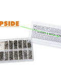Micro Eyeglass And Sunglass Repair Screws Kit With Nuts, Stainless Steel Tiny Screws Assortment for Spectacles and Watches