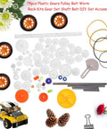 78 Piece Plastic Gear And Belt DIY Kit With Pulleys Worm Rack Shafts And Accessories For Robotics RC And Prototyping Spare Parts