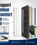Premium Fiberglass Entry Door With Quick Install Vinyl Frame And True Right Hand Inswing Design Showcasing Insulated Construction Details