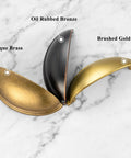 Brushed Gold Cup Drawer Pulls 3 Inch 76mm Set of 10 Durable Metal Cabinet Handles with Two Screw Sizes for Kitchen Cabinets Dressers