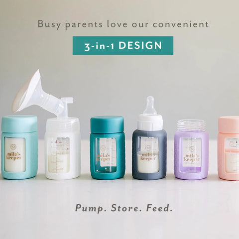 Ultra Wide Neck Glass Breast Milk Storage Bottles For Pumping And Feeding Bpa Free Silicone Caps Fit Most Pumps Aspen White Pair For Busy Mommas Keeping Fresh Stashes On Deck shown with different designs.