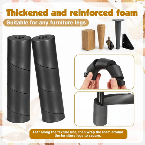 Thickened foam furniture leg protectors suitable for all furniture types, designed to prevent stubbed toes.