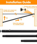 Installation guide for Sliding Door Security Bar Adjustable From 17 To 51 Inches Heavy Duty Interior Bar For Patio Doors And Windows