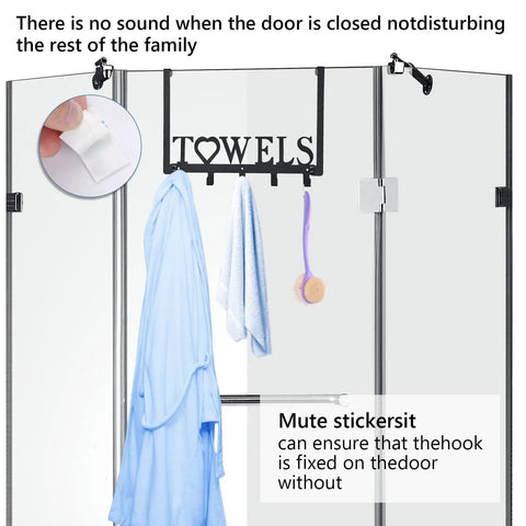Versatile Towel Rack And Hook System For Door Or Wall Mount With Detachable Rods Quick No Drill Install Black Finish Dual Use Towel Holder For Bath And Kitchen Space Saving Organizer