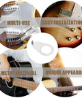 Metal Guitar Knob Position Markers 10 Piece Dope Set Indicator Plates with installation and material details