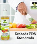 Person chopping vegetables with Non Toxic Food Safe Cutting Board Oil Conditioner And Sealer That Exceeds FDA Food Contact Regulations 32 Oz