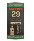 Box of Welter Weight 29 Inch MTB Inner Tube 2.5 To 3.0 Inch Width With 48mm Presta Valve Removable Valve Core Puncture Resistant